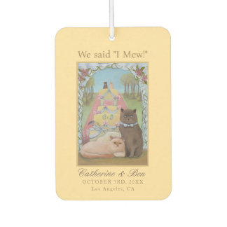 We Do Cat Bride & Groom Wedding Favour Car Air Freshener