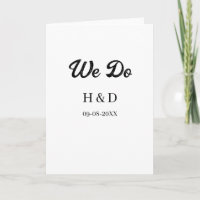 WE DO COUPLE NAME LETTER WEDDING DATE SIMPLE
