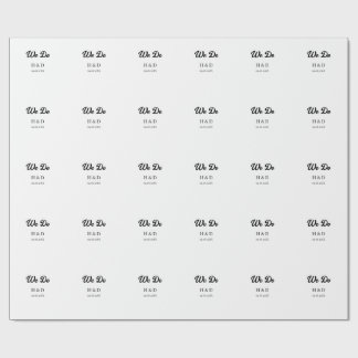 WE DO COUPLE NAME LETTER WEDDING DATE SIMPLE WRAPPING PAPER