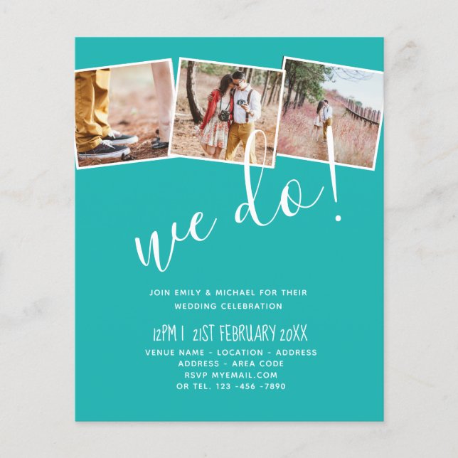 WE DO Engagement Party Invitations MODERN Colours (Front)