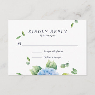 We Do Eucalyptus Hydrangea Garden RSVP Card