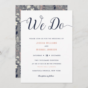 We Do Floral Wedding Invitations