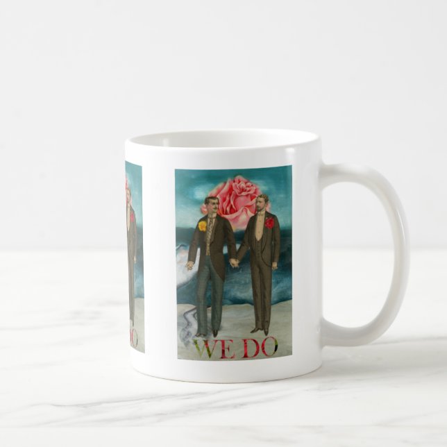 WE DO Gay Men Wedding Engagement MUG (Right)