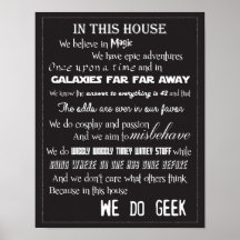 We Do Geek Poster - B/W