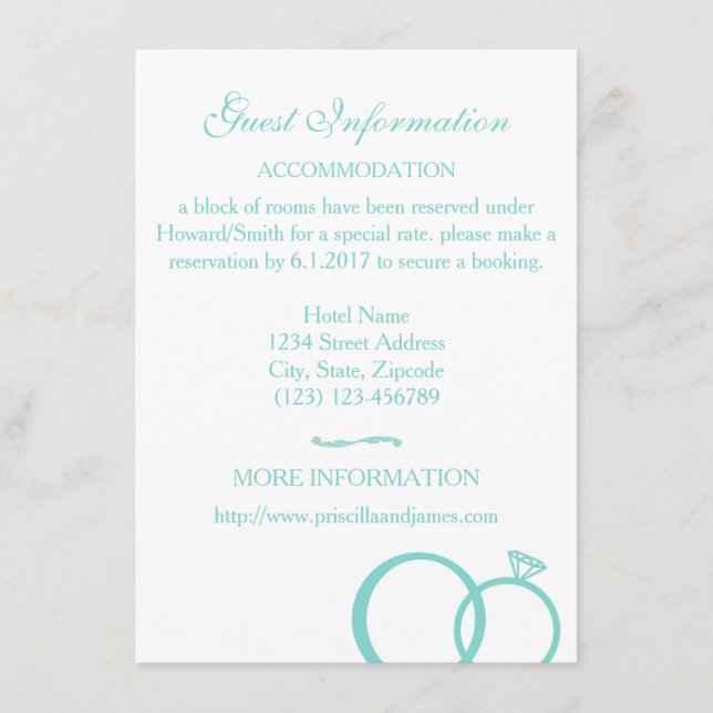 We Do! Guest Information Enclosure Card (Front)