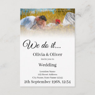 We do it - Kissing Couple on a Meadow Enclosure Card