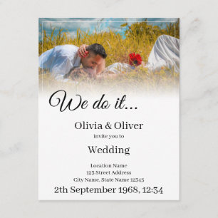 We do it - Kissing Couple on a Meadow Enclosure Card