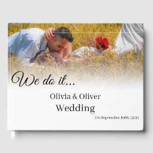 We do it - Kissing Couple on a Meadow Guest Book