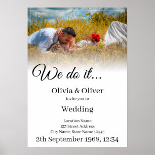 We do it - Kissing Couple on a Meadow Poster