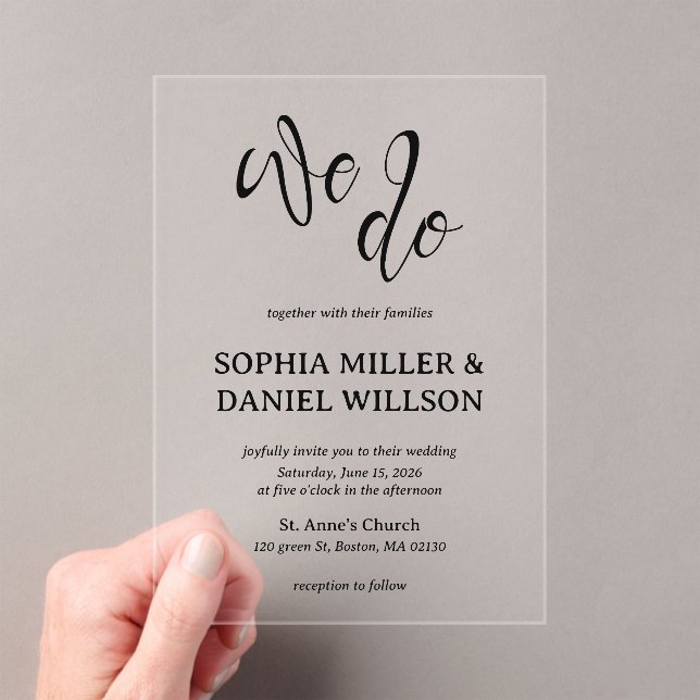 We Do Minimalist Calligraphy Wedding Invitation (Insitu (Handheld))