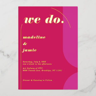 We Do Modern Bold Pink Magenta Retro Abstract