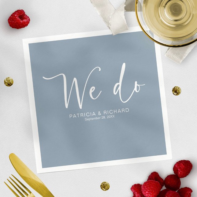 We Do Modern Calligraphy Wedding  Napkin (Creator Uploaded)
