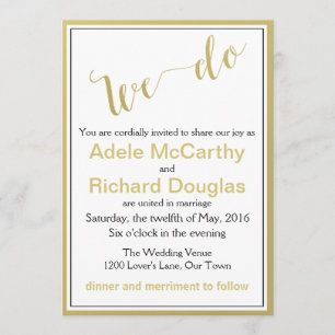 We Do Modern Chic Wedding Invitation