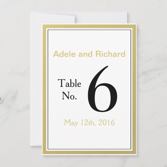 We Do Modern Chic Wedding Table Number (Front)