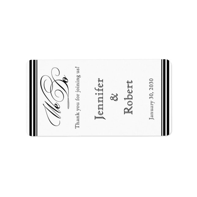 We Do Modern Frame Black and White Lip Balm Label (Front)
