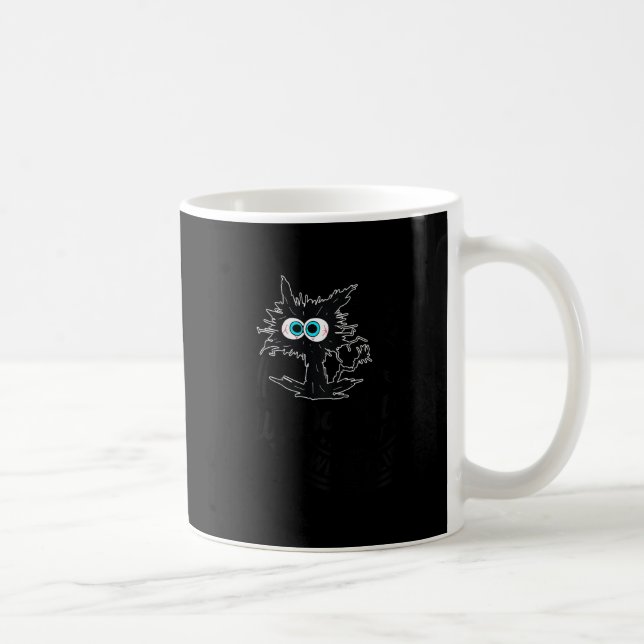 We Do Not Care Club Black Cat Sarcastic Saying  Coffee Mug (Right)