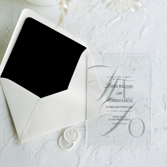 We Do Old Money Wedding Minimalist  Acrylic Invitations (Creator Uploaded)