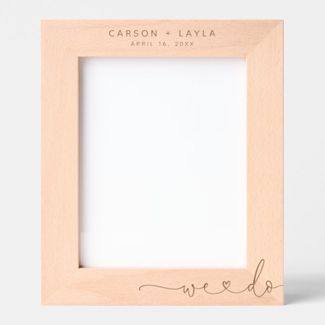 We Do Personalised Wedding Etched Frames (Front)