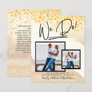 We Do! PHOTO Engagement Party Invitations Budget