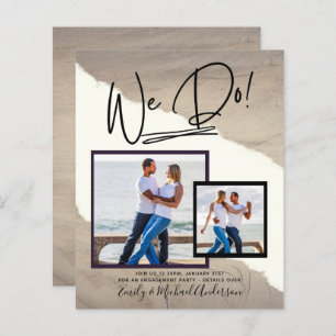 We Do! PHOTO Engagement Party Invitations Budget