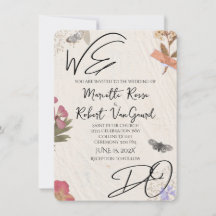 WE DO Pressed Flowers Shabby Garden Chic Wedding