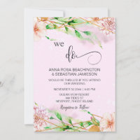 *~* WE DO RSVP Floral Geometric AR15 QR Wedding
