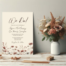 We Do! Rustic Boho Chic Sienna Wildflowers Wedding
