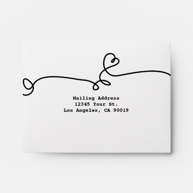 We Do, Simple, Modern Wedding Response Envelopes (Front)