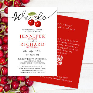 We do   Simple Rustic Cherries Fruits Wedding Invitation