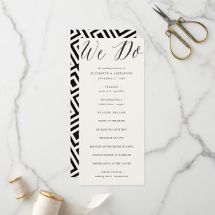 We Do Simple Script Calligraphy Geometric Wedding Program