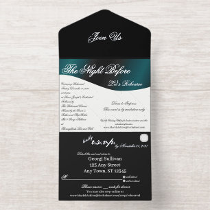 We Do Tuxedo Collection Rehearsal Dinner All In One Invitation