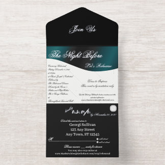 We Do Tuxedo Collection Rehearsal Dinner  All In One Invitation