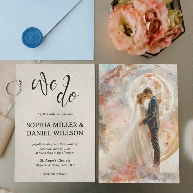 We Do watercolor wedding invitation  (Creator Uploaded)