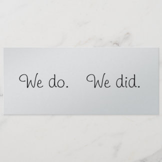 We do. We did., wedding OR engagement announcement