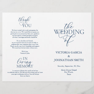 We Do, Wedding Ceremony Foldable Programs