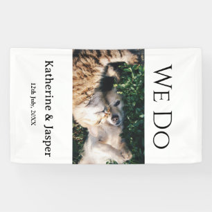We do wedding engagement pet name photo date coupl banner