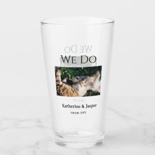 We do wedding engagement pet name photo date coupl glass
