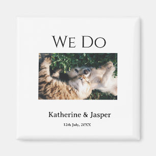 We do wedding engagement pet name photo date coupl magnet