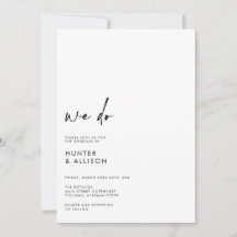 We Do Wedding Invitation