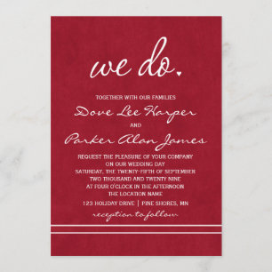 We Do Wedding Invitations │ Deep Red