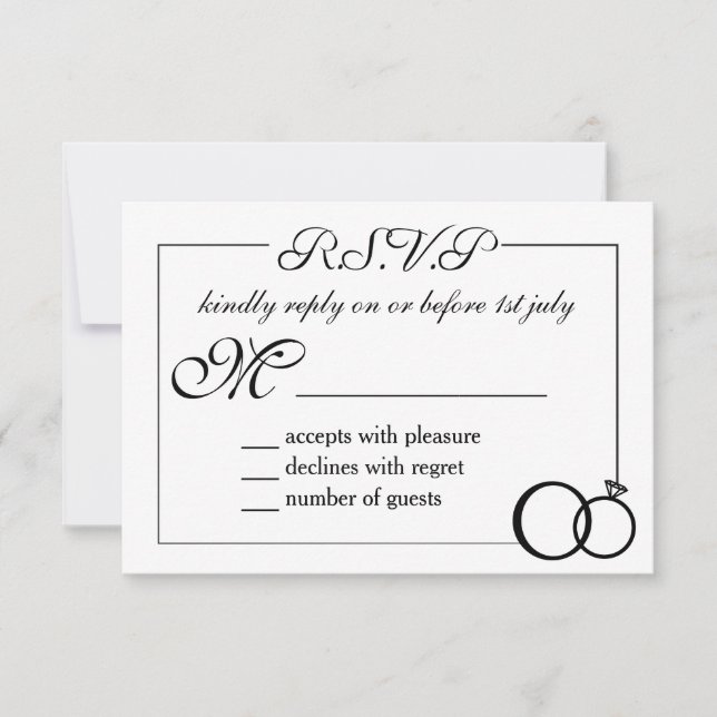 We Do Wedding RSVP Card (Front)