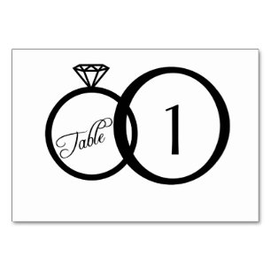 We Do Wedding Table Number Card (white)