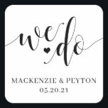 We Do Wedding Thank You Stickers<br><div class="desc">These stickers are perfect for placing on your wedding favours to thank your guests.</div>