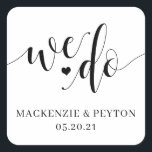 We Do Wedding Thank You Stickers<br><div class="desc">These stickers are perfect for placing on your wedding favours to thank your guests.</div>