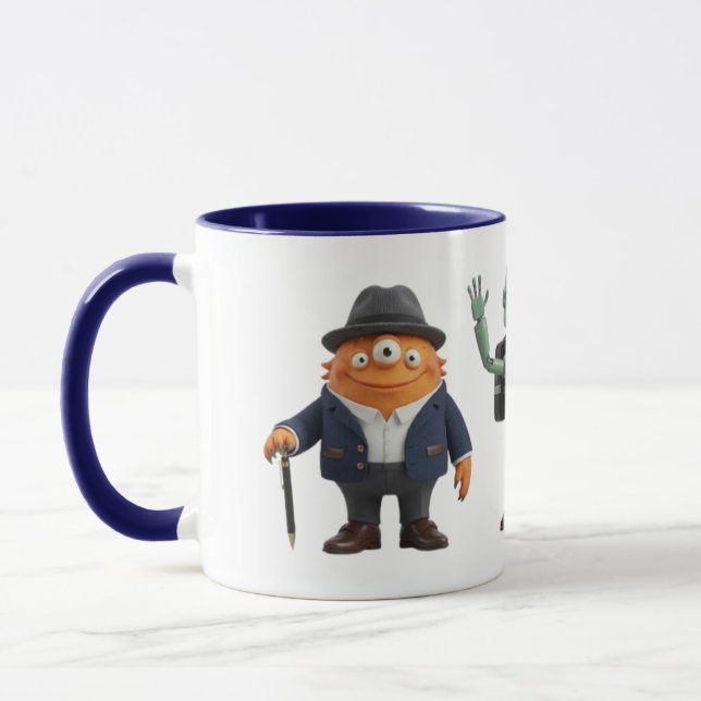 We Don't Match We Vibe Funny Quirky Characters Mug (Left)