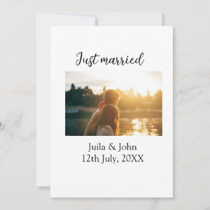 We eloped add couple name city, date just married  announcement