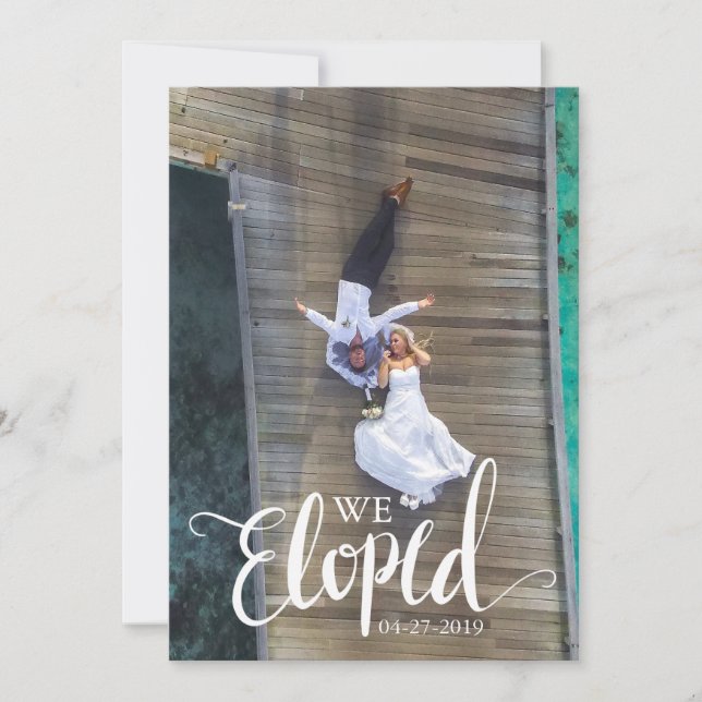 We Eloped Announcement Post-Wedding Celebration (Front)