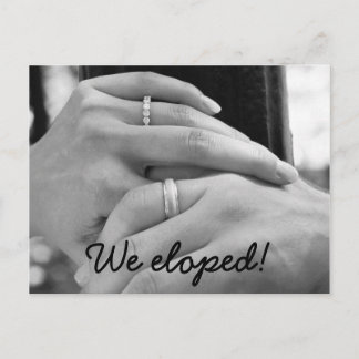 We eloped Announcement Postcard