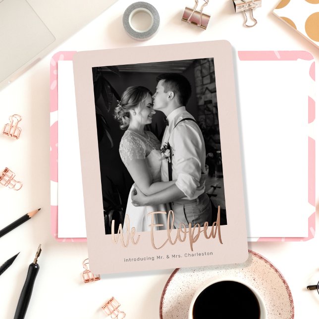 We Eloped Announcement Real Foil Headline (Creator Uploaded)