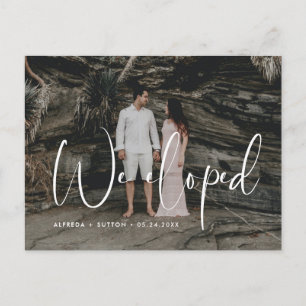We eloped Elegant & modern photo Postcard
